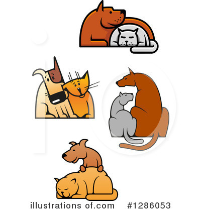 Cat And Dog Clipart #1286053 by Vector Tradition SM