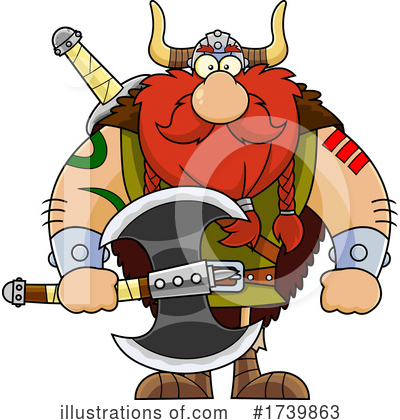 Royalty-Free (RF) Viking Clipart Illustration by Hit Toon - Stock Sample #1739863