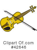 Violin Clipart #42646 by Dennis Holmes Designs