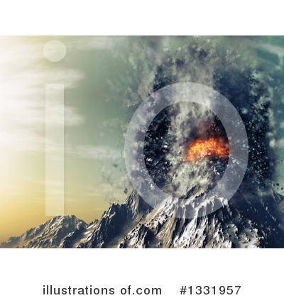 Volcano Clipart #1331957 by KJ Pargeter