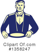 Waiter Clipart #1358247 by patrimonio