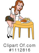 Waitress Clipart #1112816 by LaffToon