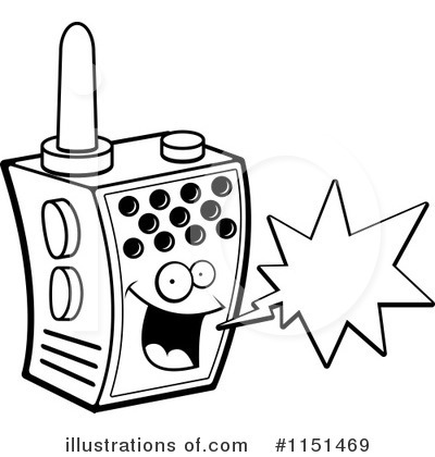 Walkie Talkie Clipart #1151469 - Illustration by Cory Thoman