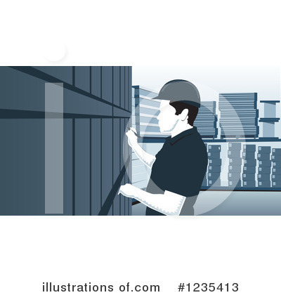 Royalty-Free (RF) Warehouse Clipart Illustration by David Rey - Stock Sample #1235413