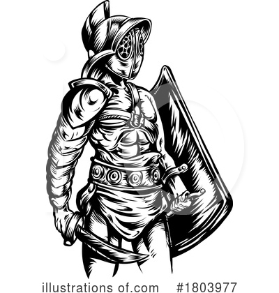 Royalty-Free (RF) Warrior Clipart Illustration by Domenico Condello - Stock Sample #1803977