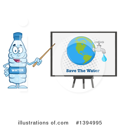 Royalty-Free (RF) Water Bottle Clipart Illustration by Hit Toon - Stock Sample #1394995