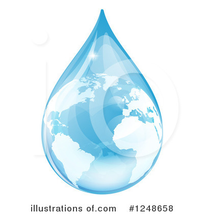 Water Droplets Clipart #1248658 by AtStockIllustration