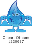 Water Droplet Character Clipart #220687 by Mascot Junction