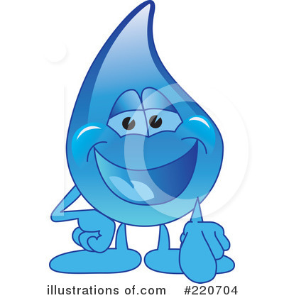 Royalty-Free (RF) Water Droplet Character Clipart Illustration by Mascot Junction - Stock Sample #220704