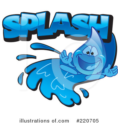 Water Droplet Character Clipart #220705 by Mascot Junction
