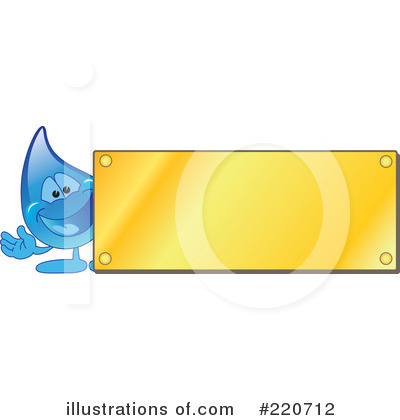 Royalty-Free (RF) Water Droplet Character Clipart Illustration by Mascot Junction - Stock Sample #220712