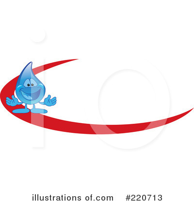 Royalty-Free (RF) Water Droplet Character Clipart Illustration by Mascot Junction - Stock Sample #220713