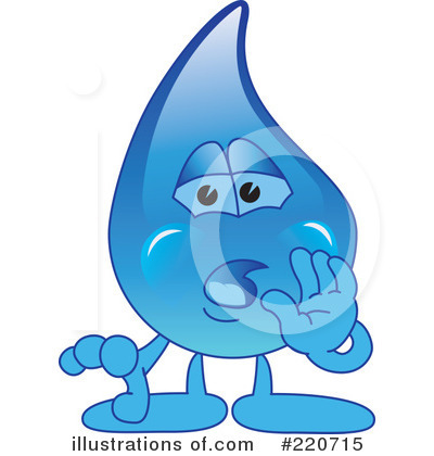 Water Droplet Character Clipart #220715 by Mascot Junction