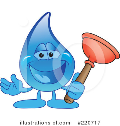 Water Droplet Character Clipart #220717 by Mascot Junction