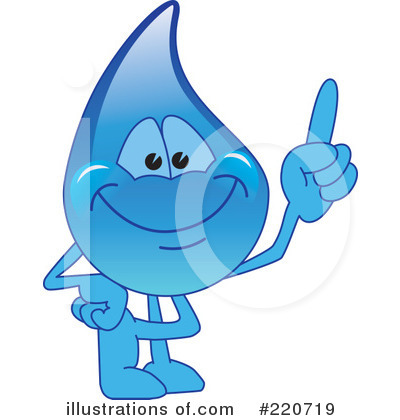 Water Droplet Character Clipart #220719 by Mascot Junction
