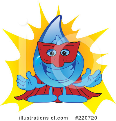 Water Droplet Character Clipart #220720 by Mascot Junction
