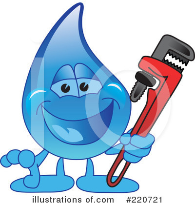Royalty-Free (RF) Water Droplet Character Clipart Illustration by Mascot Junction - Stock Sample #220721