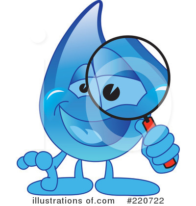 Water Droplet Character Clipart #220722 by Mascot Junction