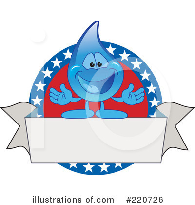 Water Droplet Character Clipart #220726 by Mascot Junction