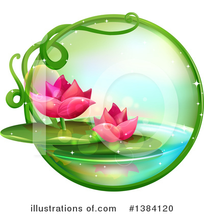 Royalty-Free (RF) Water Lily Clipart Illustration by BNP Design Studio - Stock Sample #1384120