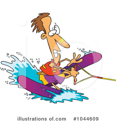 Royalty-Free (RF) Water Skiing Clipart Illustration by toonaday - Stock Sample #1044609