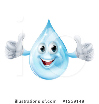 Water Drops Clipart #1259149 by AtStockIllustration