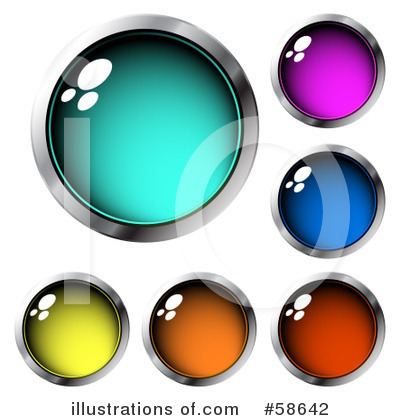 Royalty-Free (RF) Website Buttons Clipart Illustration by MilsiArt - Stock Sample #58642