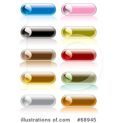 Royalty-Free (RF) Website Buttons Clipart Illustration by michaeltravers - Stock Sample #68945