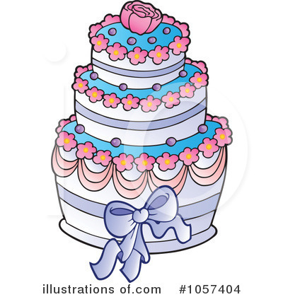 Royalty-Free (RF) Wedding Cake Clipart Illustration by visekart - Stock Sample #1057404