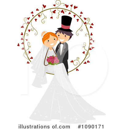 Royalty-Free (RF) Wedding Clipart Illustration by BNP Design Studio - Stock Sample #1090171