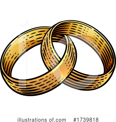 Wedding Rings Clipart #1739818 by AtStockIllustration