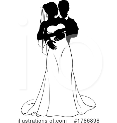 Wedding Couple Clipart #1786898 by AtStockIllustration