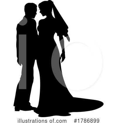 Wedding Couple Clipart #1786899 by AtStockIllustration