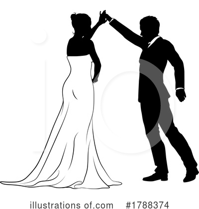 Wedding Couple Clipart #1788374 by AtStockIllustration