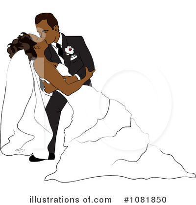 Royalty-Free (RF) Wedding Couple Clipart Illustration by Pams Clipart - Stock Sample #1081850