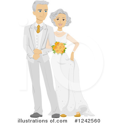 Royalty-Free (RF) Wedding Couple Clipart Illustration by BNP Design Studio - Stock Sample #1242560