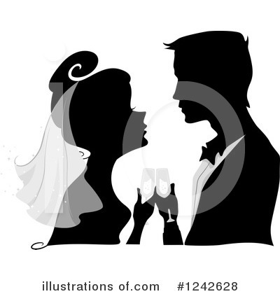 Royalty-Free (RF) Wedding Couple Clipart Illustration by BNP Design Studio - Stock Sample #1242628