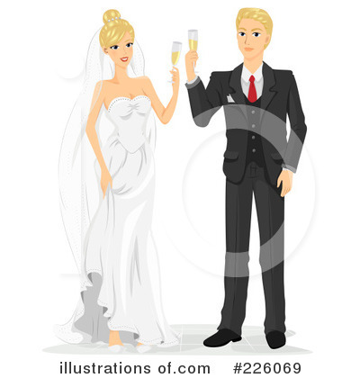 Royalty-Free (RF) Wedding Couple Clipart Illustration by BNP Design Studio - Stock Sample #226069