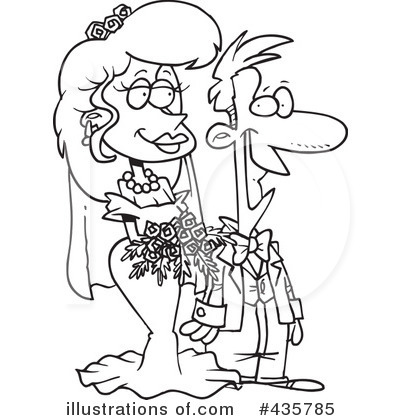 Royalty-Free (RF) Wedding Couple Clipart Illustration by toonaday - Stock Sample #435785