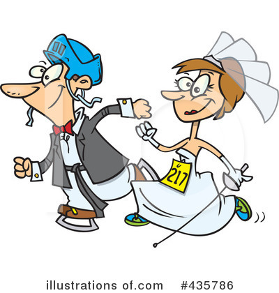 Royalty-Free (RF) Wedding Couple Clipart Illustration by toonaday - Stock Sample #435786