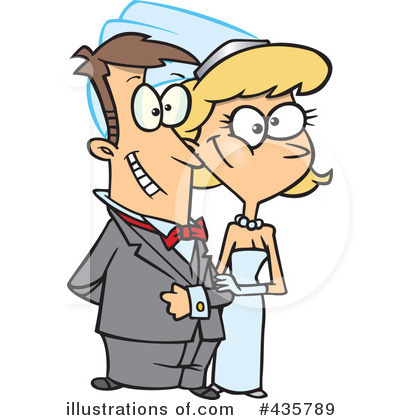 Royalty-Free (RF) Wedding Couple Clipart Illustration by toonaday - Stock Sample #435789
