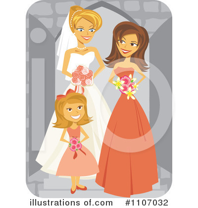 Royalty-Free (RF) Wedding Party Clipart Illustration by Amanda Kate - Stock Sample #1107032
