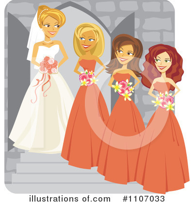 Bridesmaid Clipart #1107033 by Amanda Kate