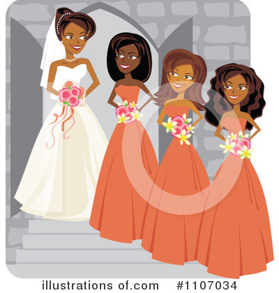 Bridesmaid Clipart #1107034 by Amanda Kate