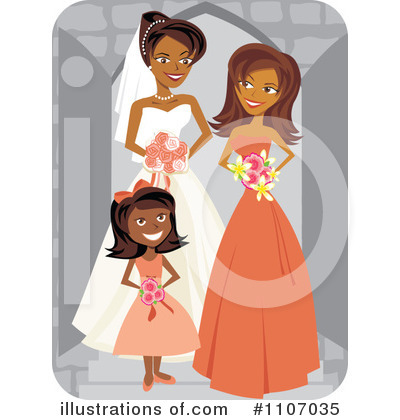 Bridesmaids Clipart #1107035 by Amanda Kate