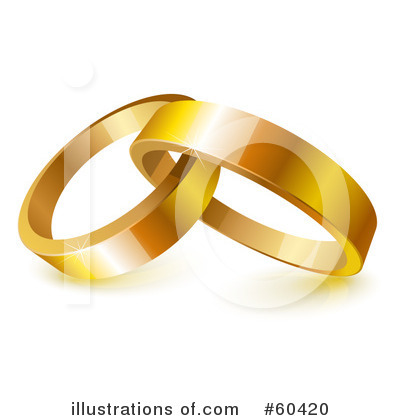 Royalty-Free (RF) Wedding Rings Clipart Illustration by Oligo - Stock Sample #60420