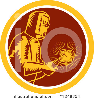 Royalty-Free (RF) Welder Clipart Illustration by patrimonio - Stock Sample #1249854