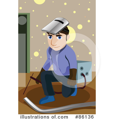 Royalty-Free (RF) Welder Clipart Illustration by mayawizard101 - Stock Sample #86136