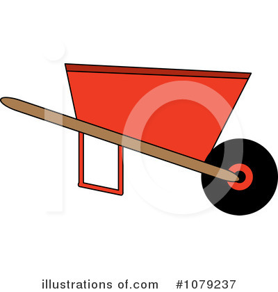 Wheelbarrow Clipart #1079237 by Pams Clipart