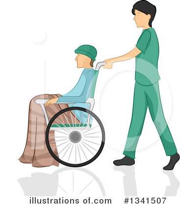 Royalty-Free (RF) Wheelchair Clipart Illustration by BNP Design Studio - Stock Sample #1341507